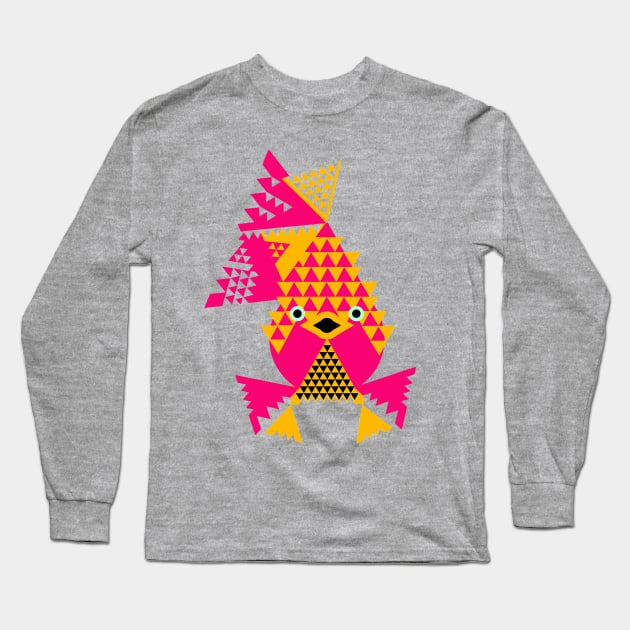 Tropical Fish, Bold pink and Orange Long Sleeve T-Shirt by AnimalMagic